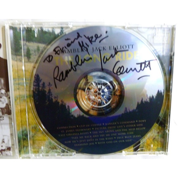 Ramblin' Jack Elliott – The Long Ride ( CD, 1999 ) Artist Signed / Autographed - Picture 2 of 4
